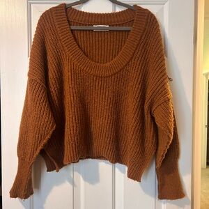 Cozy Brown Knit Sweater